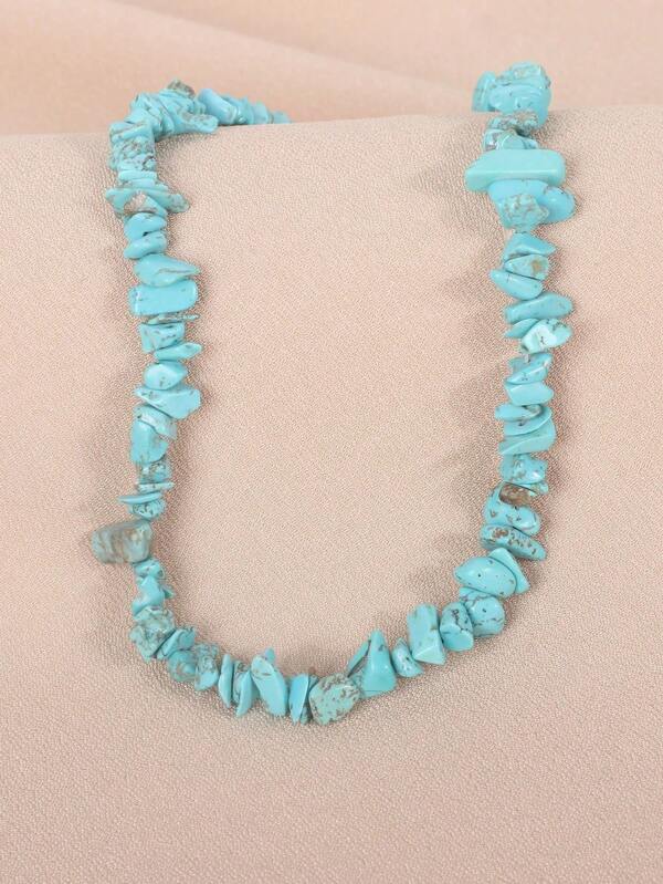 Handmade Turquoise Beaded Necklace