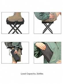 1 件便携式多功能户外野餐露营折叠椅、超轻钓鱼凳、旅行凳、钓鱼配件