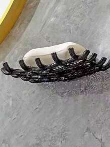 Wall Mounted Grid Soap Holder Without Drilling, Bathroom Soapbox Drain Storage Shelf, Bathroom Accessories Back To School