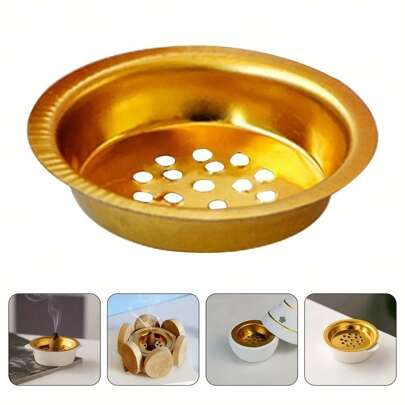 1 pièce-40 pièces Accessoires de brûleur d'encens de couleur dorée 5*1,5 cm/1,97*0,6 pouces. Peut être utilisé avec divers brûleurs d'encens. Beau et durable, idéal pour la décoration de la maison, l'aromathérapie, le yoga et la méditation.