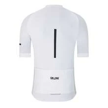 Raudax 新款极简热转印骑行服，轻便透气，高弹性，适用于公路车、山地车，白色 - 白色 - 查看 3