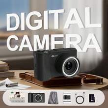 W&O 2025 NEW 4K 3-Inch Digital Camera, FHD 1080P, Digital Point And Shoot, 64MP For Vlogging With Anti Shake 16X Zoom, Compact, 32GB SD Card Included,MP3 Player, With Flashlight -Best Gift For Beginners Of Cameras