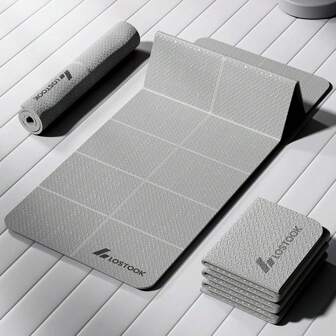 1pc Foldable Yoga Mat, Non-Slip Thick Fitness Mat, Home Quiet Thick Exercise Mat, Thick Wide Nap Mat, Portable Non-Slip Fitness Yoga Mat For Home & Outdoor, Non-Slip Outdoor Nap Mat For Students