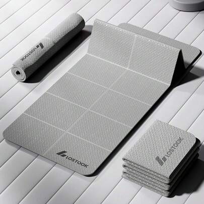 1 件可折叠瑜伽垫、防滑加厚健身垫、家用静音加厚运动垫、加厚加宽午睡垫、便携式防滑健身瑜伽垫（适合家庭和户外）、学生防滑户外午睡垫