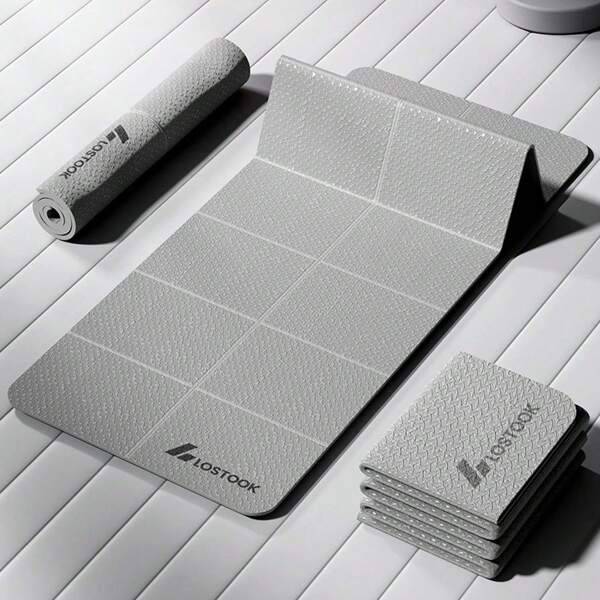 1pc Foldable Yoga Mat, Non-Slip Thick Fitness Mat, Home Quiet Thick Exercise Mat, Thick Wide Nap Mat, Portable Non-Slip Fitness Yoga Mat For Home & Outdoor, Non-Slip Outdoor Nap Mat For Students