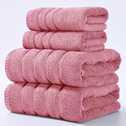 竹纤维毛巾套装（1条/2条） - 轻盈柔软，超强吸水浴巾和手巾【薄款】，速干，亲肤，耐用，现代浴室配件，馈赠亲友的完美之选（40x75厘米，50x90厘米，70x140厘米）