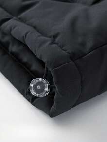 男士冬季棉质加厚背心夹克，户外徒步运动旅行休闲百搭立领背心，秋季 - 黑色 - 查看 8