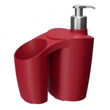 Detergent Holder Soap Holder Soap Dispenser Liquid Soap Sponge Holder With Pump Valve Multipurpose Kitchen Bathroom Astra - 紫紅色 - 查看 4