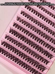 200 Pieces Of Clustered Eyelashes, 8mm-16mm D Curl, Single-Root Grafted Dense Eyelash Extension Makeup Tools, Creating Natural And Dramatic Effect False Eyelashes For DIY At Home.Lash Clusters,Eyelash Clusters,Individual Eyelashes,Lashes,Fake Lashes