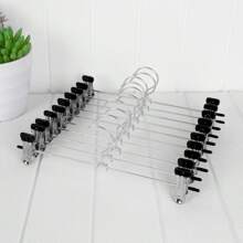 Juego de 5/3 pinzas galvanizadas multiusos para pantalones, percha para pantalones de acero inoxidable antideslizante y que no deja marcas, pinza para colgar faldas