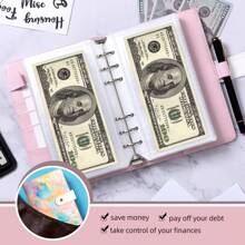 A6 Budget Binder - Elegant Appearance With An Oil Painting Feel - Equipped With A Budget Tracker - Suitable For Household Spending Saving Budget Expenses And Financial Organization For Women Wallet Mini Wallet Purse Wallet Wristlet Wallet Coin Wallet