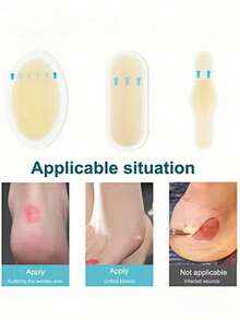 1/2/3 Pieces Soft Gel Hydrocolloid Transparent Foot Patches For Blisters And Pain Relief, Foot Care For High Heels, Leather Shoes, Casual Shoes, Non-Slip Invisible Stickers