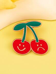 1 pièce Broche créative en fruit de dessin animé, accessoire rafraîchissant d'été en fruit fait main pour vêtements, sac, chapeau, en alliage métallique, pins de décoration mignons