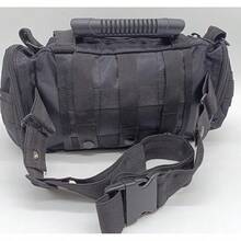 Bolsa Tactica 3 en 1, Racionera, Bolsa Lateral Cangurera y De mano, Bolsa con Sistema Molle - Negro - Ver 3