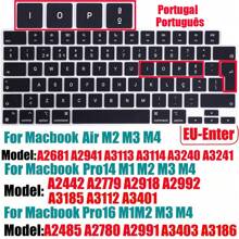 SDYIGOE Compatible Keyboard Cover For Air 13.6 M2 M3 A3113 A2681 A3114 A2941 & Pro 14 16 M1 M2 M3 M4 A2442 A2485 A2779 A2780 A2992 A2991 A2918 A3240 A3241 With Touch ID