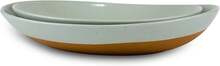 Mora Ceramic Large Serving Bowls- Set Of 2 Oval Platters For Entertaining. Modern Kitchen Dishes For Dinner, Fruit, Salad, Turkey, Etc. Oven, Dishwasher Safe, 110/80 Oz, 16" / 14.6" - Earl Grey,7732466 - Xám - Xem 1