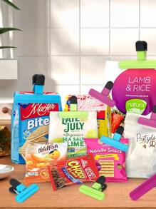 1 Paquete de Pinzas para Bolsas de Patatas Fritas, Pinzas Portátiles Grandes para Bolsas de Patatas Fritas, Clips Selladores para Bolsas de Almacenamiento de Alimentos de Varios Tamaños Mejorados con Boca Ancha, Herramientas de Sellado Resistentes para Organización de Cocina