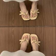 Women Flat Sandals - 黑色 - 查看 4