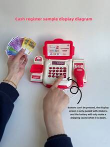 1 Set Mini Supermarkt Kasse Spielzeug, Zufällige Farbe, geeignet für Rollenspiele von Kindern, Edutainment, simulierte Convenience Store Kasse Modell, Batterien nicht enthalten. (Knöpfe können nicht gedrückt werden.) - Verschiedenfarbig - Übersicht 5