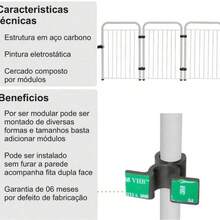 Cercado Portão Grade Portátil Para Cachorro Pet - Branco - Visão 2