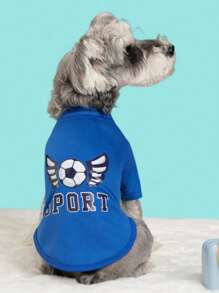 Sports Style Summer Pet Suit, Suitable For Dogs And Cats: With Football Pattern, 4 Colors To Choose From. Lightweight Skipping Rope/Jacket/Pajamas And Cat Clothes, Suitable For Happy Puppies To Stay Cool And Adventurous! My Puppy Approved Breathable Clothes, Puppy Clothes, And Dog Supplies - Cute Summer Clothing For Puppies, Cats, And Happy Pets! Summer Dog T-Shirt, Pet Pullover