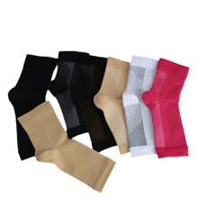 2 Pairs Compression Leg Warmers, Breathable Lightweight Open Toe Elastic Leg Warmers, Unisex Half-Toe Compression Leg Warmers, Random Color