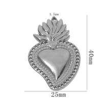 1件 304不锈钢镀18K金极简镂空蕾丝心形吊坠，女士不锈钢吊坠DIY配件 - 彩色 - 查看 14