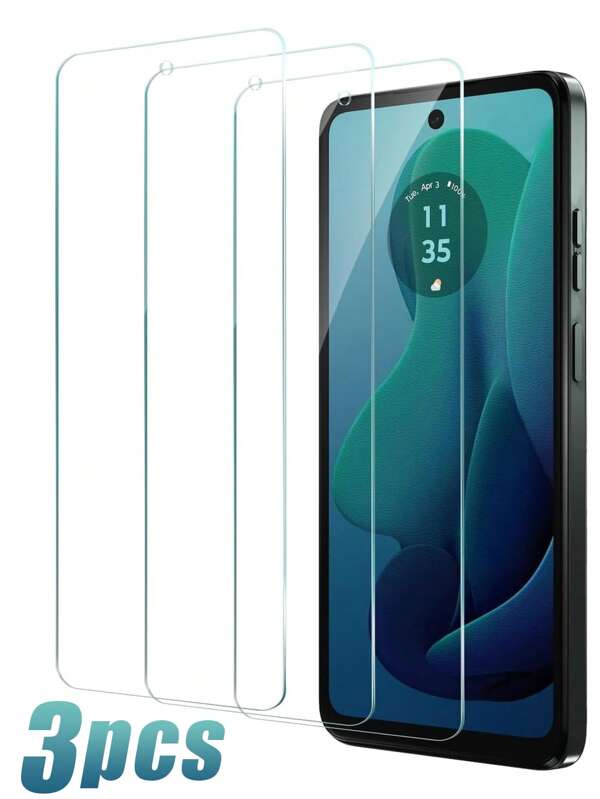 3 قطع من واقي الشاشة عالي الدقة متوافق مع هواتف موتورولا موتو E7 / موتو G10 / موتو E7 Plus وأغلب موديلات موتورولا، من الزجاج المقسى 9H+، مضاد للخدش ، حساسية لمس واضحة، مناسب لحافظات الهواتف