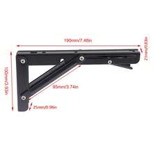 1 Juego de Soportes de Estantes de Hierro Fundido de Alta Resistencia Soportes de Estantes Flotantes Soportes en L Invisibles de 4MM de Grosor para Soporte de Estantes - 8 pulgadas blancas - Ver 14