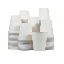 56/50/40/30/25/20/15/10/5 pezzi Tazze di carta bianca da 9 once per caffè, acqua, bevande, latte, succhi di frutta, adatte per bevande calde/fredde, per ufficio, feste, picnic, viaggi ed eventi
