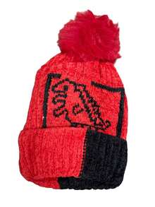 Children's Dinosaur Hat/Cap With 1 Plain Pompom Lined Inside For Winter Boy And Girl Fashion