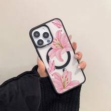 TPU + Acrylic, Magnetic, White, Transparent, Phone Case, Feeling Of A Naked Machine, Suitable For Mobile Phones, Highlights The High-End Feeling Of Apple, Send It To Family/Yourself - Black - View 4