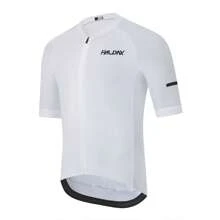 Raudax 新款极简热转印骑行服，轻便透气，高弹性，适用于公路车、山地车，白色 - 白色 - 查看 10