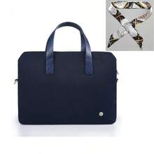 General Computer Bag 13-14 Inches, Single Shoulder Crossbody, Shock Resistant, Multi Compartment File Bag, Male And Female Universal Bag, Silk Scarf Bow - Multicolor - View 9