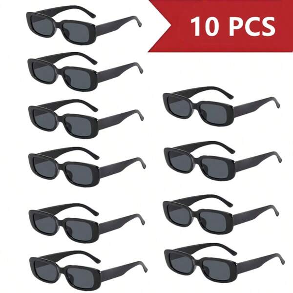 10PCS/Set New Fashion Small Frame Fashion Glasses Retro Personalized Men's And Women's Fashion Glasses Versatile Glasses