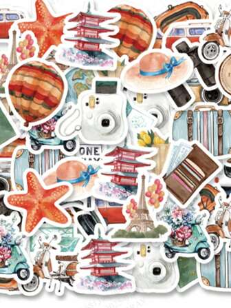 46pcs/Set Vintage Cute Ins Style Bird Stickers, DIY Decorative Sticker For Scrapbooking, 23*2