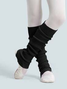 1 双芭蕾女孩小众甜美可爱绒毛针织腿套，宽松秋季配饰