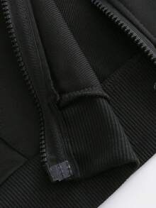 1pc Tween Boys' Casual Simple Letter Printed Hooded Jacket Long Sleeve Sweatshirt Clothes For Boys Autumn And Winter Loose Fit Suitable For Autumn/Winter, Young Student Wear