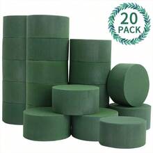 LOMIMOS 20PCS 3'' Wet Round Floral Foam BricksFlorist Block Flower Arrangement Supplies For Craft Project Spring Decoration - 4*8cm - Xem 6