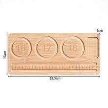 1 pieza Bandeja de madera acolchada con bordes para manualidades de joyería DIY, tablero de madera para diseño de cuentas, herramienta de medición de cuentas