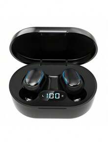 True Wireless Headphones - In-Ear Binaural, High Quality Sound, HD Talk - Great For Music And Running - Suitable For Everyone - Perfect Gift For Music Lovers And Fitness Enthusiasts Wireless Earbuds, High Quality Sound, Noise Cancellation, Long Battery Life, Wireless Compatible, Portable For Music And Outdoor Activity, Multiple Colors Available TWS Wireless Earbuds, High Fidelity Stereo Headphones, Sports Headphones, Touch In-Ear Headphones With Charging Case And Microphone - 黑色 - 查看 4