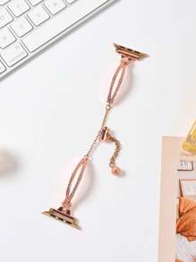 1 Piece Of Women's Watch Strap With Slim Artificial Rhinestones For Apple Watch Strap, Shining Your Watch, Suitable For Apple Watch 1/2/3/4/5/6/7/8/9/10/SeUltra Series Watches 38/42/44/45/46/49 Mm