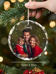 Customized Christmas Tree Ornaments, Personalized Text And Photos, Car Interior Rearview Mirror Ornaments, Christmas Gifts, Star Fireworks And Snowflake Ornaments, Personalized Christmas Decoration Ornaments, Multi-Functional, Ornamental, Exquisite, Stylish, Colorful, Modern, Custom, Ideal Gifts For Her, Tea Room, Home, Garden, Office, For Anniversaries,Fall Decor,Elegant Living,Artful Living