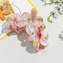 3pcs/1pc Summer Colorful Candy Chrysanthemum Large Hair Claw Clips, Bohemian Beach Headwear Hair Accessories Flower Hair Clips, School Stuff, College