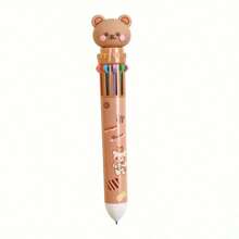 1pc Neutral Cartoon Bear Multi-Color Pen Ten In One Pressure Multi-Color Pen Ballpoint Pen Daily Gel Pen Painting Receipt Mark (Random Pattern) (Random Color)Office, School, Drawing,Student,Markers,Stationery,Boys,Girls,School Supplies,Kids Boy Toys,Pen For Girls,Girls School Supplies,Back To School