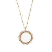 1pc Fashionable And Exquisite Round Box DIY Necklace Can Be Freely Matched With Animal Flower Sun Moon Heart-Shaped Necklace, Plated With 18k Gold, Not Easy To Oxidize, Showing Charm And Personalized. It Is Suitable For Girls' Daily Dressing Decoration, Beach Vacation Parties, Music Festivals.