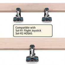 BUJ Metal Desk Mount Compatible With  SimTask Farmstick TFlight Hotas One TFlight Hotas 4 TFlight Hotas X T16000M FCS TCA Sidestick SolR1 Flight Stick SolR2 Hotas - 黑色 - 查看 7