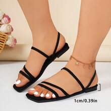 Se recomienda pedir un tamaño talla grande pequeño para estos sandalias con adornos de perlas blancas de imitación, zapatos de playa para mujer, sandalias de tacón bajo, sandalias gladiadoras, sandalias de tacón bajo para mujer, sandalias de playa para mujer, chanclas de playa de verano para mujer, sandalias marrones, sandalias de tacón bajo para mujer, elegantes chanclas de ajuste ancho - Negro - Ver 12