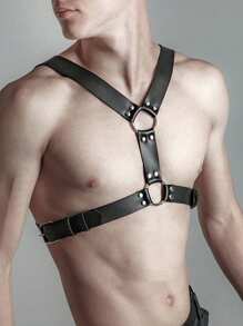 Herren Leder Brustgeschirr, Herren Geschirr Leder, Leder Hosenträger für Herren, Halloween Kostüme, Sexy und Kostümzubehör für Herren