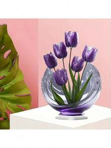 1 peça elegante decoração de mesa em acrílico 2D com estampa de Sakura rosa, decoração para casa e escritório em estilo Sakura floral rosa e roxo, ideal para sala de estar, quarto, sala de estudo, presente perfeito para amigos e familiares, placa e decoração de escritório, 2D plano